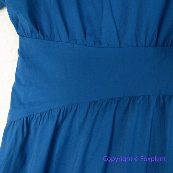 New! White House Black Market Short Sleeve Collar Poplin Midi Dress, size S - Picture 14 of 16